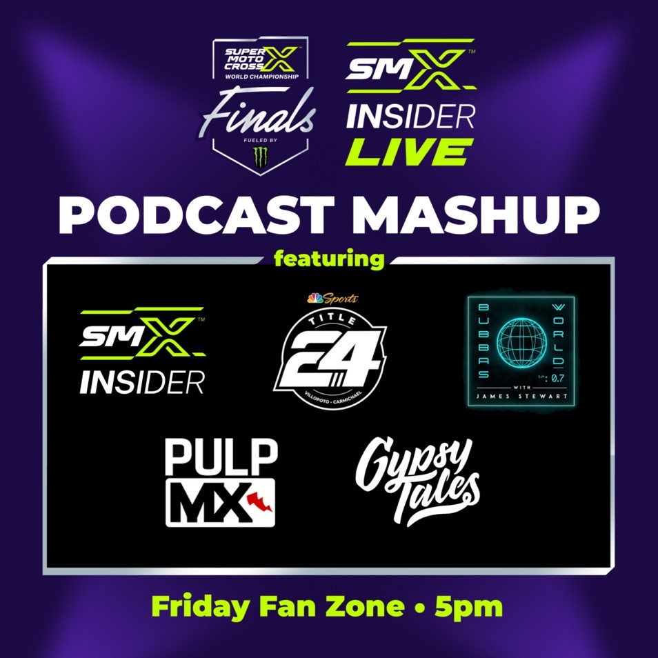 Graphic with SMX Insider, Title 24, Bubba's World, Pulp MX and Gypsy Tales logos