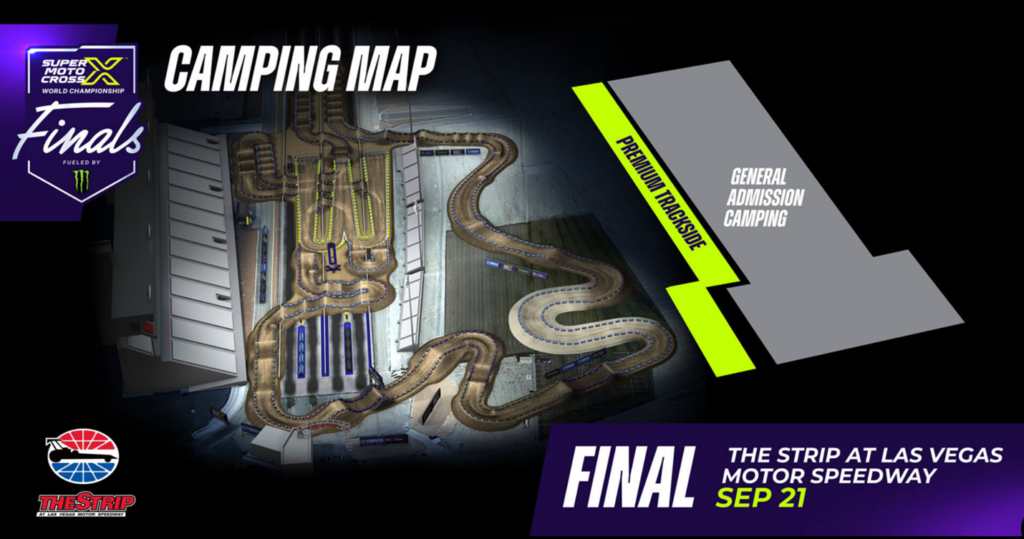 Graphic of the camping map at Las Vegas Motor Speedway