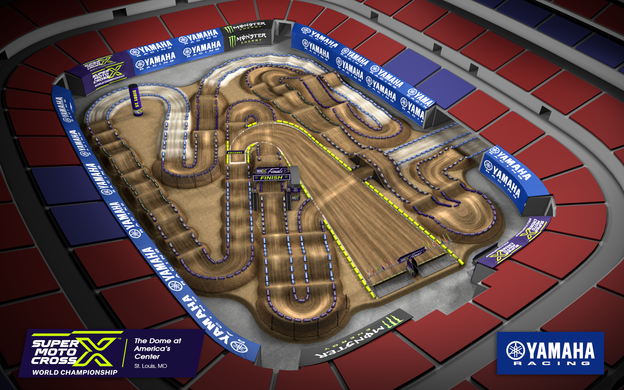 The Dome at America’s Center Track Map