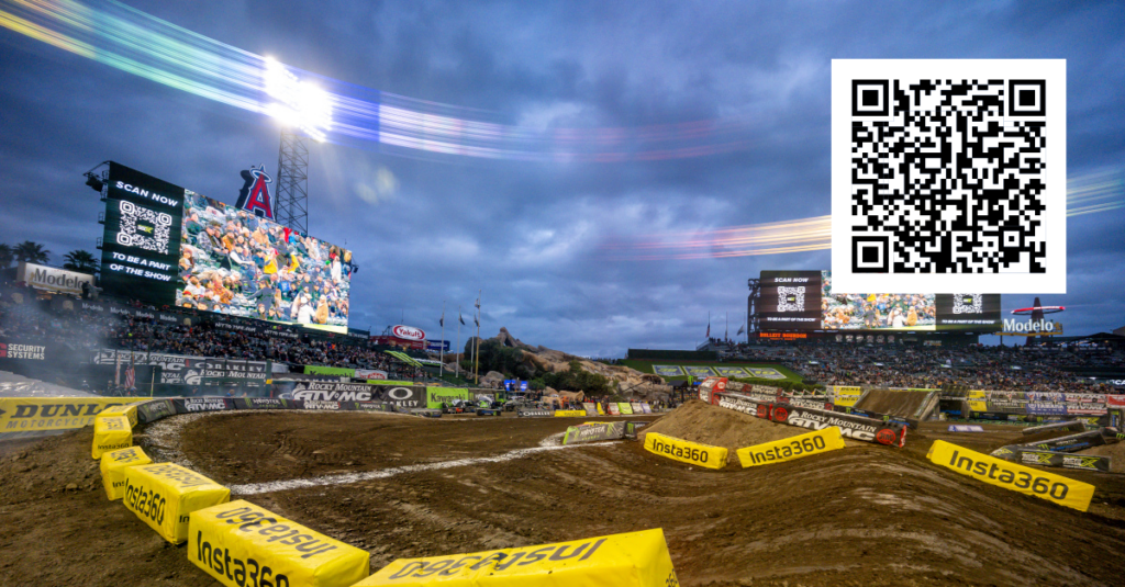 Photo of Supercross track with QR code